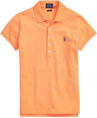 Polo Ralph Lauren Camiseta Slim Fit con logo de manga corta - Tops - Mujer - Naranja - S