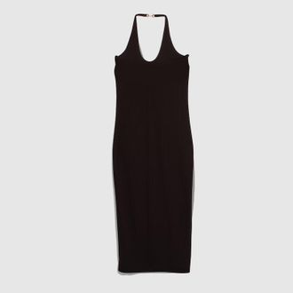 Gucci Viscose Cr&ecirc;pe Jersey Dress With Horsebit, Brown, Ready-to-wear