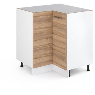 Vicco Armario de esquina R-Line, Sonoma, 75.6 cm sin encimera, Vicco