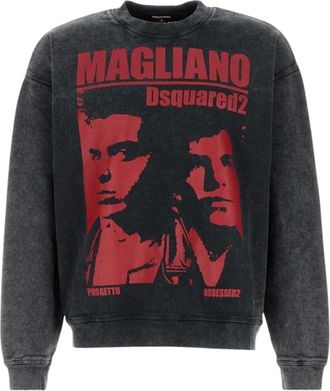 Dsquared2 Grijze Logo Hoodie Sweater - Heren - Sweatshirts - Grijs - L - Hoodies & sweatvesten