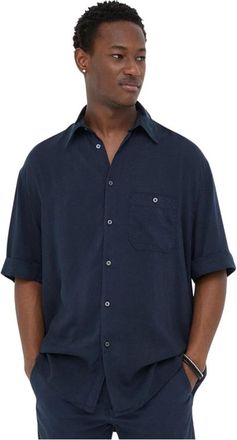 Drykorn Matoc Shirt - Heren - Korte mouwen Overhemden - Blauw - S - Overhemden