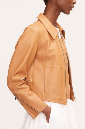 Rebecca Taylor Ladies Pebbled Leather Moto