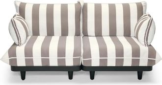 Fatboy Paletti Outdoor Lounge Sofa, weiss / kakao gestreift