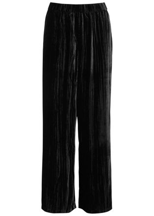 Eileen Fisher Eileen Fisher Wide-leg Velvet Trousers - Black - M (UK 14-16 / L)