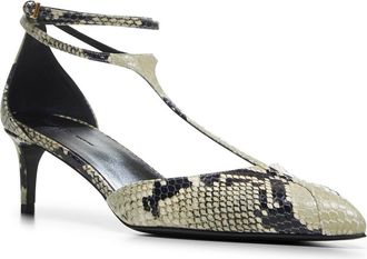 Khaite Womens Python Embossed Leather Mia Pump Calf Pumps High Heel Shoes