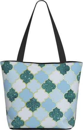 AOOEDM Geometric Lattice Pattern (2) Ladies Shopping Bag 13x11x7in.The Perfect ValentineS Day Gift.It Is The Best ValentineS Day Gift For Mom, Daughter, Wife