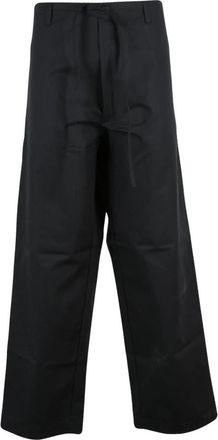 Moschino Baggy Wijde Broek - Dames - Wijde Broeken - Zwart - M - Katoen - Broeken