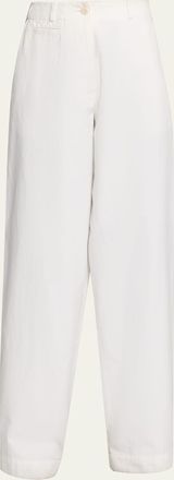 The Row Fadry Cotton Gabardine Wide-Leg Carpenter Pants