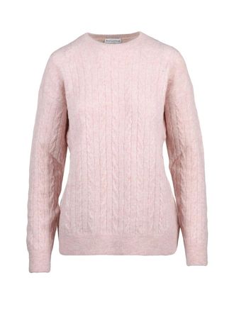Ballantyne Cable Knit Pullover Crafted from Alpaca Blend