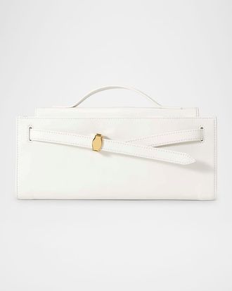 Veronica Beard Dash Belt Leather Clutch Bag