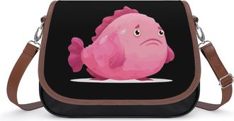 Generic Cute Blob Fish Blobfish Womens Crossbody Bag Fashion Shoulder Handbags Message Tote Bag with Adjustable Strap
