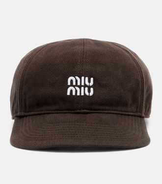 Miu Miu Logo cotton baseball cap
