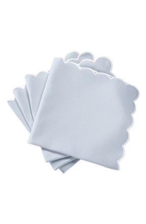 Matouk Savannah Gardens Set of 4 Napkins in Light Blue at Nordstrom