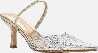 XY London Womens XY London Womens/Ladies Tia Metallic Perspex Court Shoes - Silver - Size: 6