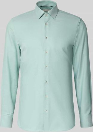 Eterna Slim Fit Business-Hemd aus Baumwolle mit Kentkragen in Gruen, Gr&ouml;&szlig;e 38