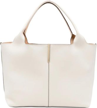 Tod's White Leather Medium Tote