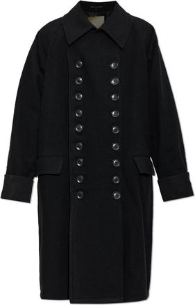Yohji Yamamoto Wol dubbelzijdige jas - Heren - Mantel - Zwart - L - Wol - Jassen