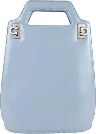 Ferragamo Leather Handbag Shoulder Bag (Pre-Owned)