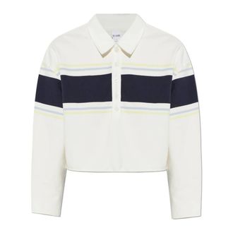 Re/Done Polo Shirts, female, White, Size: L Cut Off Rugby Polo