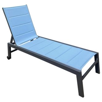 Happy Garden Tumbona Barbados De Textileno Gris-azul Aluminio Antracita
