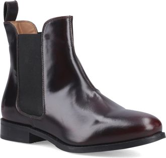 Hush Puppies Colette Leren Dames Bordeaux Brede Pas Flat Chelsea Boots