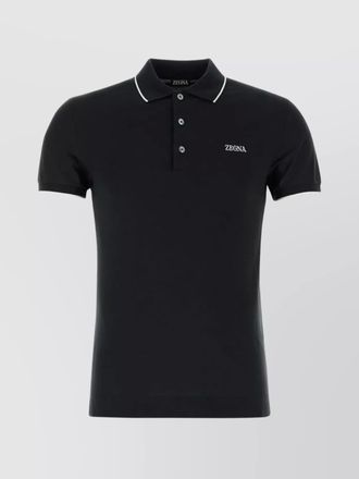 Ermenegildo Zegna polo shirt with stretch piquet fabric