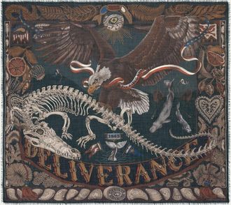 Sabina Savage The Scrimshaw Skeleton Cashmere Scarf