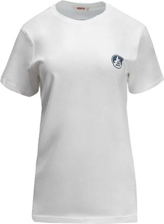 Jott Pietro Logo Unisex T-shirt - Dames - T-shirts - Wit - XL - Katoen - Tops