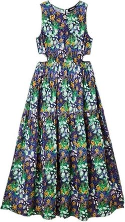Desigual Floral Sleeveless Dress with Round Neck