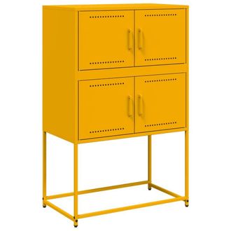 Berkfield Home Sideboard Mustard Yellow 68.5x38.5x107 cm Steel
