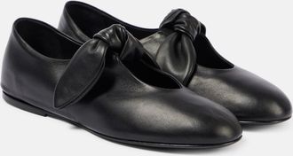 Co Bow-detail leather flats