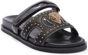 Kurt Geiger Eagle Cutout Slide Sandal in Charcoal at Nordstrom Rack, Size 5.5