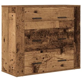 Berkfield Home Sideboard Old Wood 80x33x70 cm Engineered Wood in Brown | Size: 80 x 33 x 70 cm