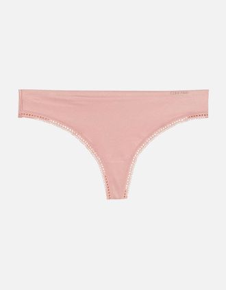 Calvin Klein Womens Liquid Touch Thong, Alluring Blush - Size: 10