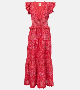 Farm Rio Floral cotton maxi dress