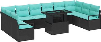 vidaXL Conjunto De Sof&aacute; De Jard&iacute;n 11 Uds. 10-n&uacute;mero De Plazas Vidaxl