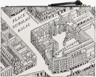 Inou&iuml; Editions Womens Louvre Pouchette In Black/ecru