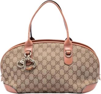 Gucci Pre-owned Vintage Satchel - Dames - Vintage Handtas - Beige - ONE Size - Leer - Vintage