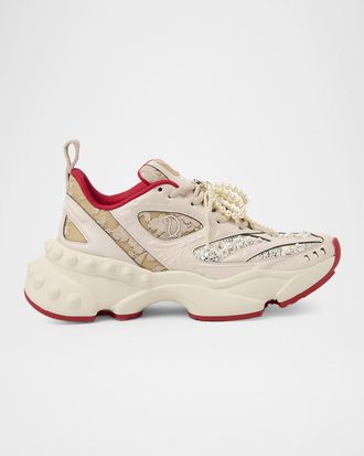 Christian Louboutin So Flo Perla Runner Sneakers
