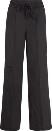 Cambio Amalia Pleat Cargo Broek - Dames - Wijde Broeken - Zwart - XL - Polyester - Broeken