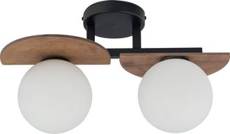 Sigma L&aacute;mpara De Techo Esferas De Cristal Mirror Noir Brun Blanc