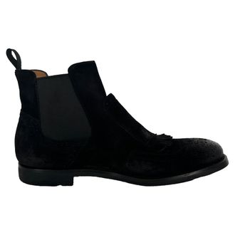 Churchs Chelsea Ankle Boots in Black Suede