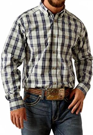 Ariat Mens Plaid Shirts In Navy