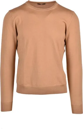Bellwood Crewneck Sweater in Extrafine Merino Wool with Ribbed Detailing