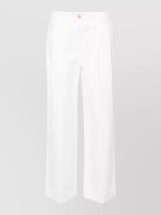 Toteme organic cotton pleated wide-leg trousers