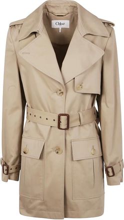 Chloé Mujer, Abrigos, Beige, Talla: S