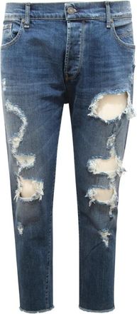 Imperial Lupin Broeken - Heren - Slim Fit Jeans - Blauw - L - Leer - Jeans