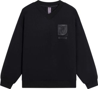 Li-Ning x Jackie Chan Kung Fu Graphic V Neck Sweatshirt Black AWDSC21-1