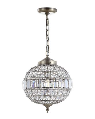 Jonathan Y Designs Georgina 12in CrystalMetal LED Chandelier Pendant