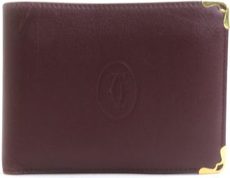 Cartier Bordeaux Leather Wallet (Bi-Fold) (Pre-Owned)
